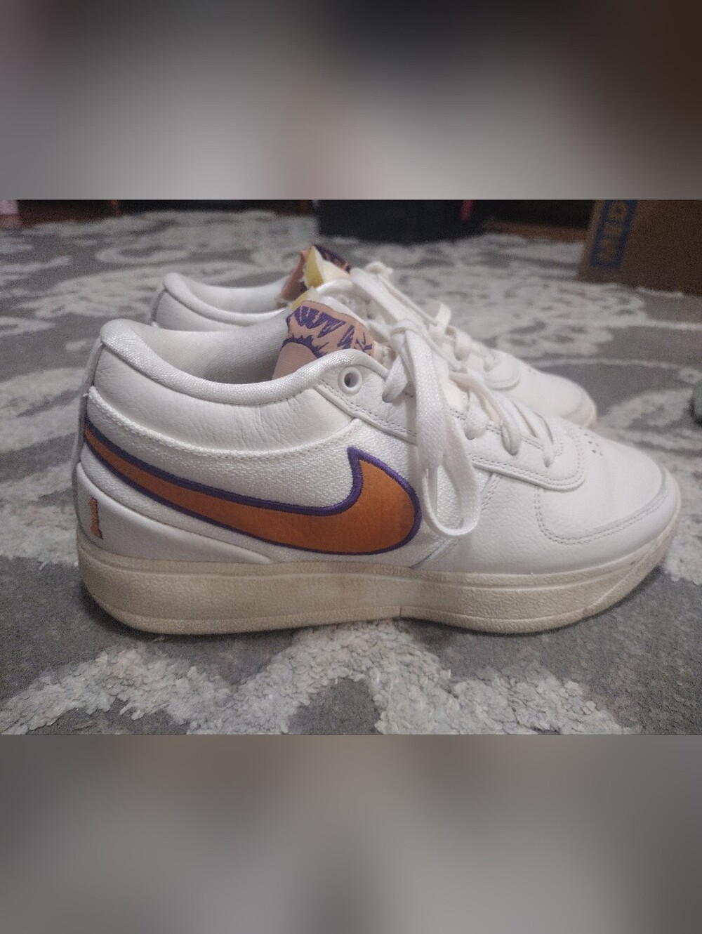 Nike Booker Book Chapter One White With Gold And Purple Swoosh